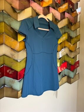 Halara Women’s Short-Sleeve Polo Dress in Teal